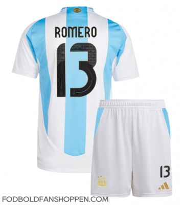 Argentina Cristian Romero #13 Hjemmebanetrøje Børn Copa America 2024 Kortærmet (+ Korte bukser)